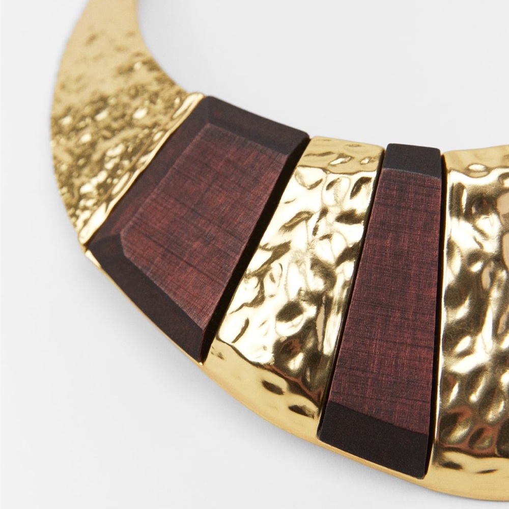 Zara limited edition large wood necklace you cannot miss - Picture 4 of 4